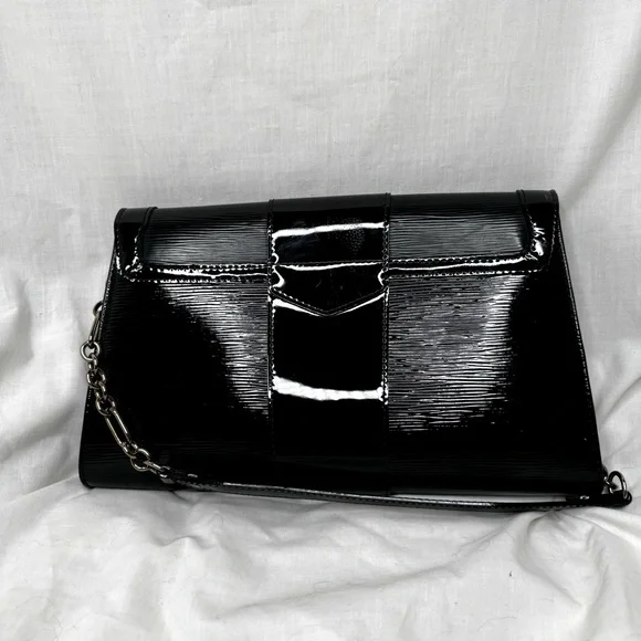 Vintage Louis Vuitton Epi Electric Pochette Lena Patent Leather Black Bag - Picture 3 of 6